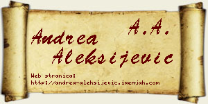 Andrea Aleksijević vizit kartica